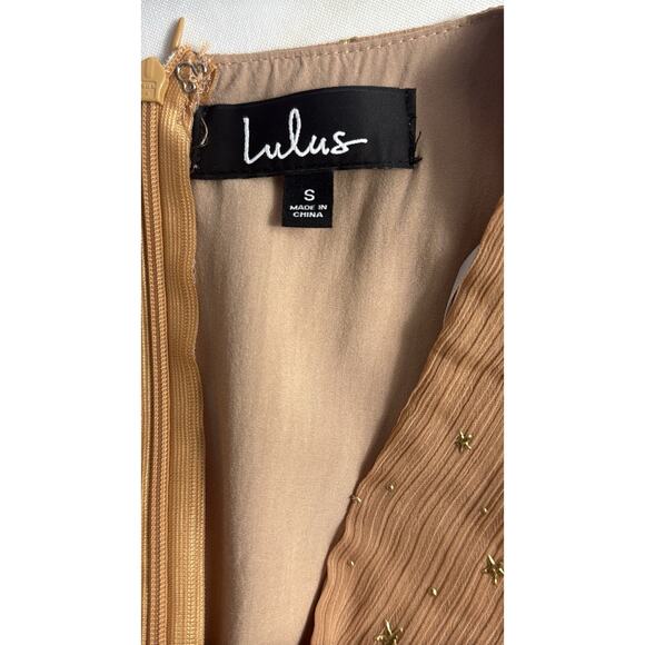 Lulus Whimsical Dreams Star Print Long Sleeve Romper in Blush Size S - Picture 5 of 6